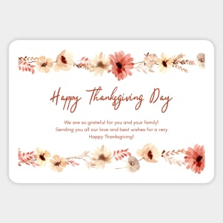 Happy Thanksgiving Card - 12 Sticker